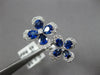 LARGE 2.67CT DIAMOND & AAA SAPPHIRE 18KT WHITE GOLD 3D DOUBLE 4 LEAF CLOVER RING