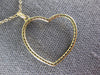 ESTATE .62CT AAA MULTI COLOR SAPPHIRE 14KT YELLOW GOLD 3D FLOATING LOVE PENDANT