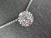 ESTATE .24CT DIAMOND 18KT WHITE GOLD 3D SOLITAIRE DIAMOND CUT FLOATING PENDANT