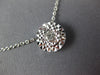 ESTATE .24CT DIAMOND 18KT WHITE GOLD 3D SOLITAIRE DIAMOND CUT FLOATING PENDANT