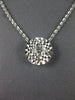 ESTATE .24CT DIAMOND 18KT WHITE GOLD 3D SOLITAIRE DIAMOND CUT FLOATING PENDANT
