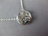 ESTATE .24CT DIAMOND 18KT WHITE GOLD 3D SOLITAIRE DIAMOND CUT FLOATING PENDANT