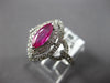 1.28CT DIAMOND & AAA RUBY 18K WHITE GOLD MARQUISE LOVE KNOT HALO ENGAGEMENT RING