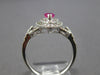1.28CT DIAMOND & AAA RUBY 18K WHITE GOLD MARQUISE LOVE KNOT HALO ENGAGEMENT RING