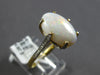 4.08CT DIAMOND & AAA OPAL 14KT 2 TONE GOLD CLASSIC OVAL & ROUND ENGAGEMENT RING