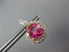 4.45CT DIAMOND & AAA PINK QUARTZ 14KT YELLOW GOLD ROUND CLIP ON HANGING EARRINGS