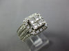 LARGE 1.50CT DIAMOND 14KT WHITE GOLD PRINCESS & ROUND SQUARE WEDDING RING SET