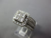 LARGE 1.50CT DIAMOND 14KT WHITE GOLD PRINCESS & ROUND SQUARE WEDDING RING SET