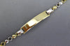 LARGE 14KT YELLOW GOLD 3D CLASSIC BABY ENGRAVEABLE ID BRACELET #26792