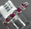 1.04CT DIAMOND & AAA RUBY 14KT WHITE GOLD ROUND SQUARE ETERNITY ANNIVERSARY RING