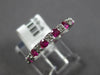 1.04CT DIAMOND & AAA RUBY 14KT WHITE GOLD ROUND SQUARE ETERNITY ANNIVERSARY RING