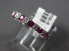 1.04CT DIAMOND & AAA RUBY 14KT WHITE GOLD ROUND SQUARE ETERNITY ANNIVERSARY RING