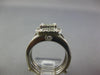 LARGE 1.50CT DIAMOND 14KT WHITE GOLD PRINCESS & ROUND SQUARE WEDDING RING SET