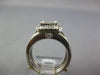 LARGE 1.50CT DIAMOND 14KT WHITE GOLD PRINCESS & ROUND SQUARE WEDDING RING SET