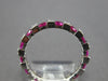 1.04CT DIAMOND & AAA RUBY 14KT WHITE GOLD ROUND SQUARE ETERNITY ANNIVERSARY RING