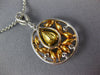 LARGE 2.60CT WHITE PINK & CANARY DIAMOND 18KT 2 TONE GOLD 3D MULTI SHAPE PENDANT