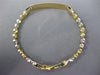 LARGE 14KT YELLOW GOLD 3D CLASSIC BABY ENGRAVEABLE ID BRACELET #26792