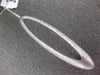 EXTRA LARGE 1.55CT DIAMOND 14KT WHITE GOLD ELONGATED OVAL FUN FLOATING PENDANT