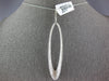 EXTRA LARGE 1.55CT DIAMOND 14KT WHITE GOLD ELONGATED OVAL FUN FLOATING PENDANT