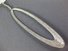 EXTRA LARGE 1.55CT DIAMOND 14KT WHITE GOLD ELONGATED OVAL FUN FLOATING PENDANT