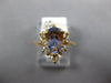 1.2CT DIAMOND & AAA TANZANITE 14K YELLOW GOLD PEAR SHAPE & ROUND FRIENDSHIP RING