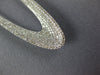 EXTRA LARGE 1.55CT DIAMOND 14KT WHITE GOLD ELONGATED OVAL FUN FLOATING PENDANT