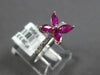 .62CT DIAMOND & AAA RUBY 14KT WHITE GOLD MARQUISE 4 LEAF CLOVER FLOWER LOVE RING