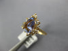 1.2CT DIAMOND & AAA TANZANITE 14K YELLOW GOLD PEAR SHAPE & ROUND FRIENDSHIP RING
