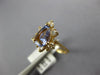 1.2CT DIAMOND & AAA TANZANITE 14K YELLOW GOLD PEAR SHAPE & ROUND FRIENDSHIP RING