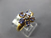.84CT DIAMOND & AAA TANZANITE 14KT YELLOW GOLD 3D OVAL & ROUND FLOWER FUN RING