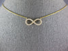 ESTATE .29CT DIAMOND 18KT YELLOW GOLD 3D CLASSIC INFINITY LOVE NECKLACE