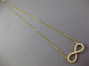 ESTATE .29CT DIAMOND 18KT YELLOW GOLD 3D CLASSIC INFINITY LOVE NECKLACE