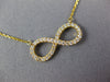 ESTATE .29CT DIAMOND 18KT YELLOW GOLD 3D CLASSIC INFINITY LOVE NECKLACE