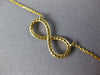 ESTATE .29CT DIAMOND 18KT YELLOW GOLD 3D CLASSIC INFINITY LOVE NECKLACE