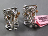 LARGE .67CT DIAMOND 18K WHITE & ROSE GOLD BUTTERFLY BOW CLIP ON HANGING EARRINGS