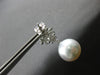 LARGE .80CT DIAMOND & AAA SOUTH SEA PEARL 18K WHITE GOLD FLORAL HANGING EARRINGS
