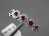.57CT DIAMOND & AAA RUBY 18KT WHITE GOLD CLASSIC 5 STONE HALO ANNIVERSARY RING