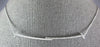 ESTATE LARGE .19CT DIAMOND 18KT WHITE GOLD 3D DOUBLE T SIDEWAY BAR LOVE NECKLACE