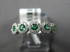 .51CT DIAMOND & AAA EMERALD 18K WHITE GOLD CLASSIC 5 STONE HALO ANNIVERSARY RING