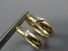 ESTATE 14KT TWO TONE GOLD 3D CLASSIC DIAMOND CUT HOOP HANGING EARRINGS #26992