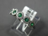 .51CT DIAMOND & AAA EMERALD 18K WHITE GOLD CLASSIC 5 STONE HALO ANNIVERSARY RING