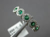 .51CT DIAMOND & AAA EMERALD 18K WHITE GOLD CLASSIC 5 STONE HALO ANNIVERSARY RING