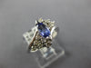 .98CT DIAMOND & AAA TANZANITE 14KT WHITE GOLD MARQUISE & ROUND CRISS CROSS RING