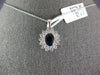LARGE 2.32CT DIAMOND & AAA SAPPHIRE 14KT WHITE GOLD OVAL PRINCESS DIANA PENDANT