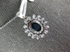 LARGE 2.32CT DIAMOND & AAA SAPPHIRE 14KT WHITE GOLD OVAL PRINCESS DIANA PENDANT