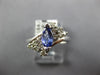 .98CT DIAMOND & AAA TANZANITE 14KT WHITE GOLD MARQUISE & ROUND CRISS CROSS RING