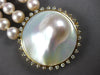 LARGE .95CT DIAMOND & AAA SOUTH SEA PEARL 14K YELLOW GOLD CHOKER NECKLACE #27140