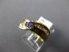 .69CT DIAMOND & AAA TANZANITE 14K YELLOW GOLD TRILLION & BAGUETTE WAVE LOVE RING