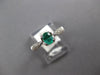 .49CT DIAMOND & AAA EMERALD 14KT WHITE GOLD OVAL & ROUND FRIENDSHIP PROMISE RING
