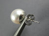 LARGE .41CT DIAMOND & AAA SOUTH SEA PEARL 14K WHITE GOLD 3D STUD EARRINGS #26982